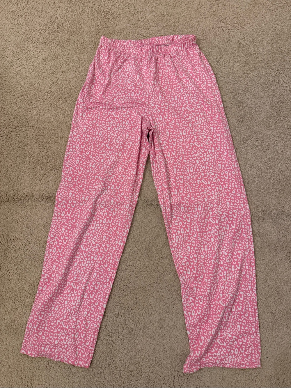 Women's Pink Leopard Print Pajama Pants - Cozy Sleep Bottoms